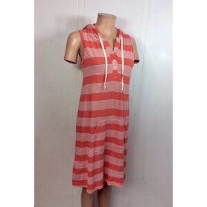 Orange stripe Summer Dress Womens Small